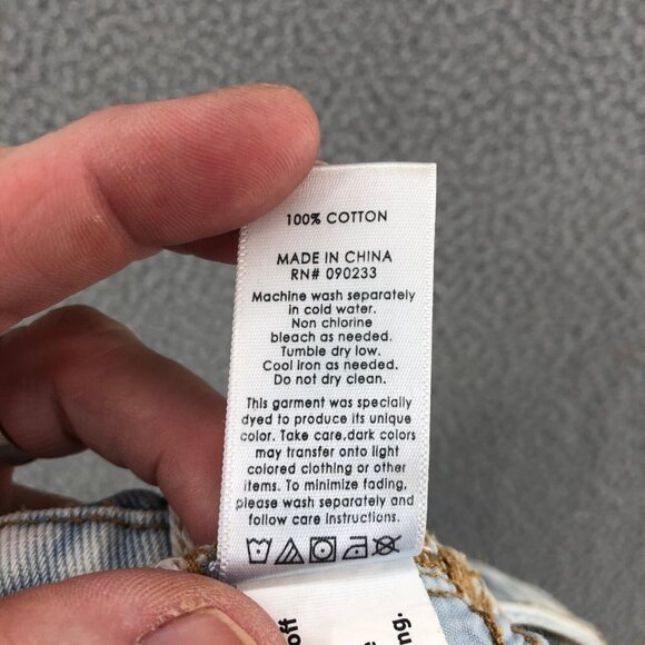 Pacsun Shorts Womens 28 Blue Acid Wash Denim High Rise Frayed Distressed Casual - Picture 8 of 13